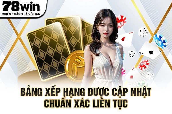 Bảng xếp hạng được cập nhật chuẩn xác liên tục