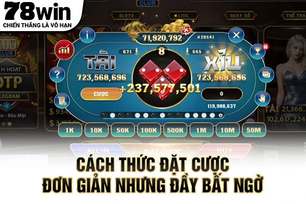 Cách thức đặt cược đơn giản nhưng đầy bất ngờ