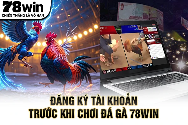 Đăng ký tài khoản trước khi chơi đá gà 78WIN