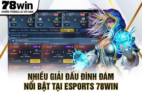 Nhiều giải đấu đình đám nổi bật tại Esports 78WIN
